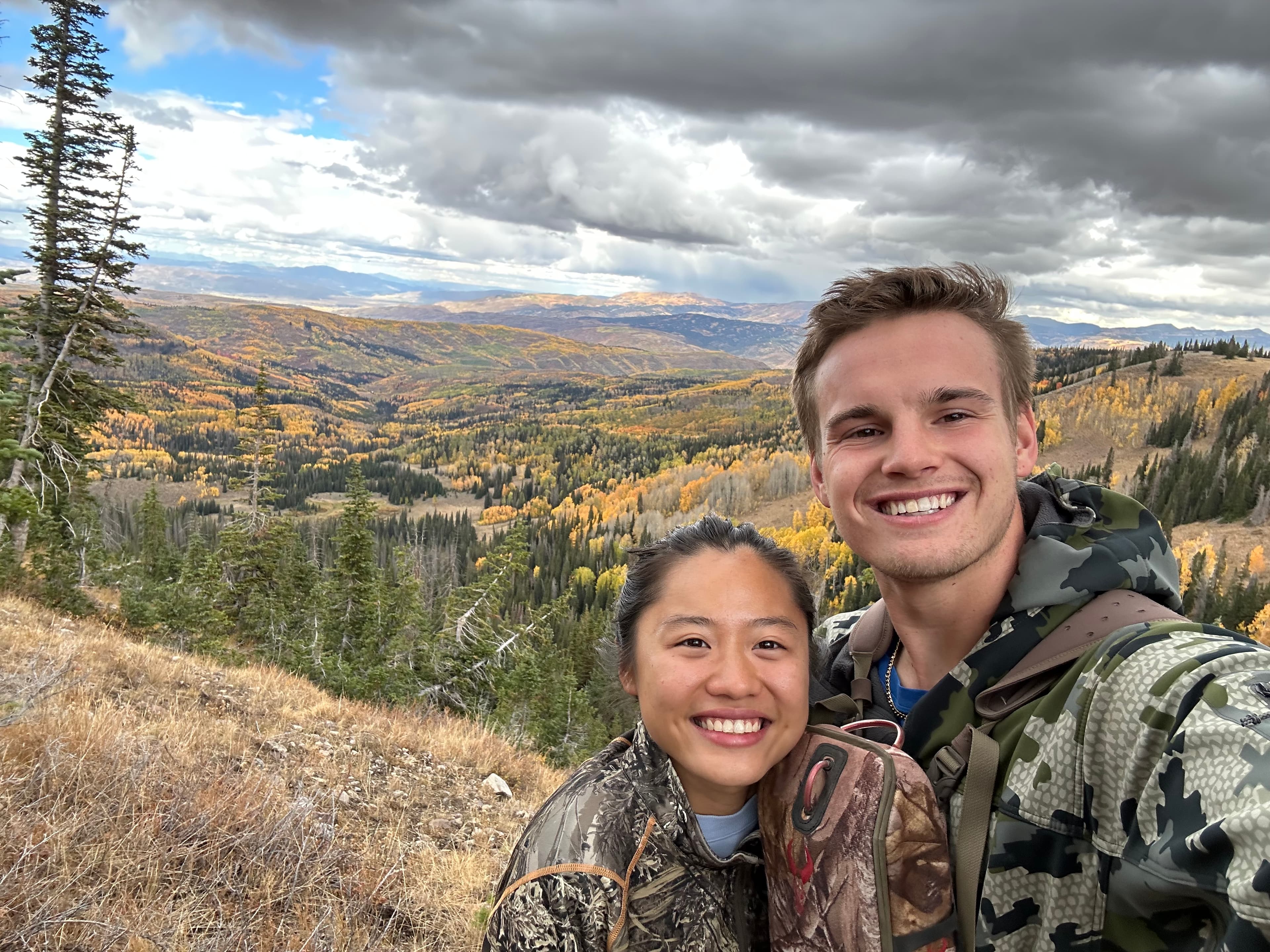 Dawson and Michelle in the mountains