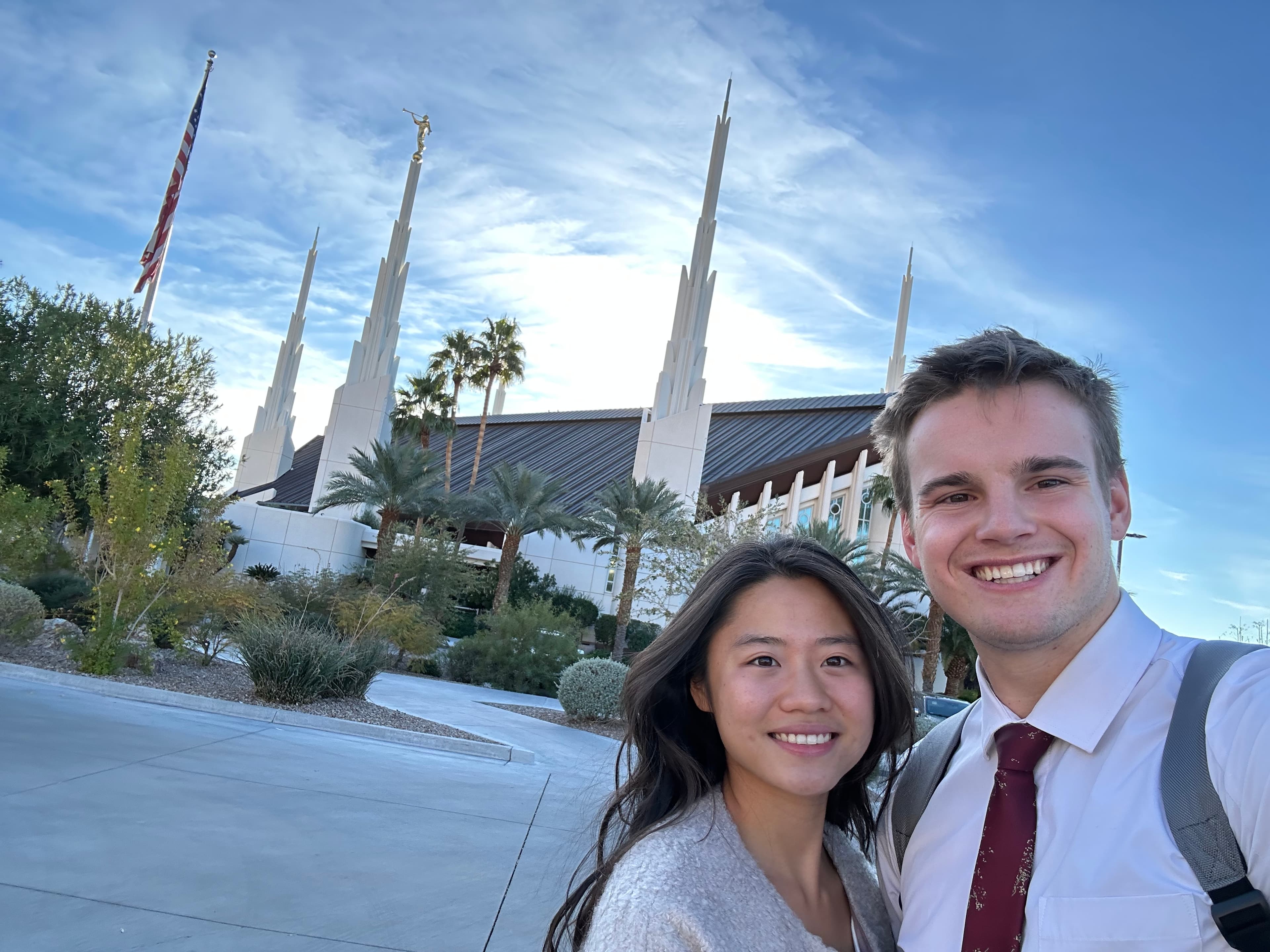 Dawson and Michelle at the Las Vegas Nevada Temple